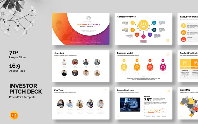 Investor Pitch Deck PowerPoint PowerPoint Template