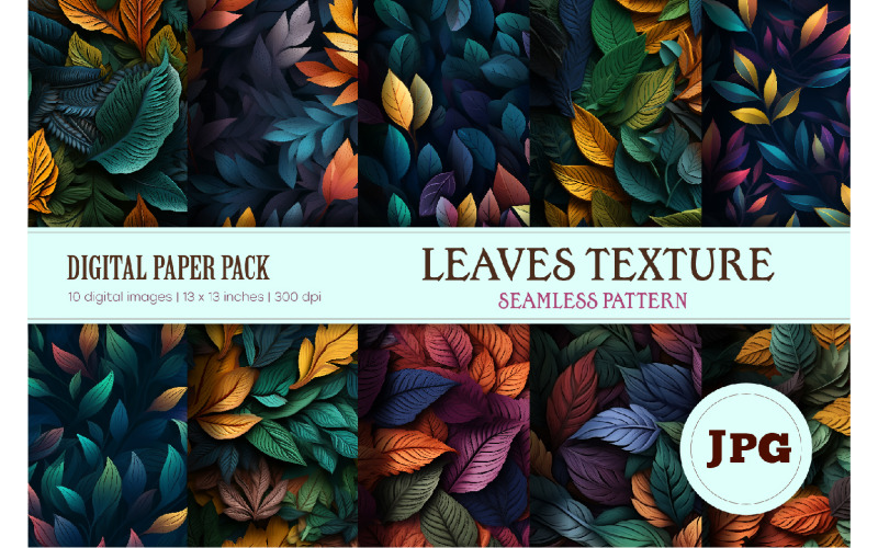 Leaves seamless texture. Digital Paper. Pattern