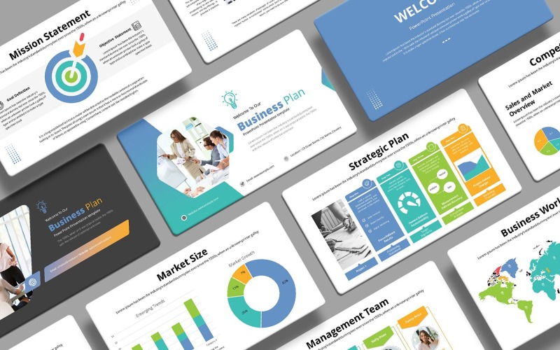 PowerPoint - Business Plan Presentation Template PowerPoint Template