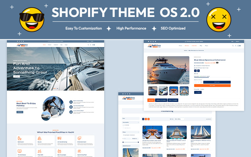 Sailvibes - Yachting & Water Sports Services Multipurpose Shopify 2.0 Responsive Theme Shopify Theme