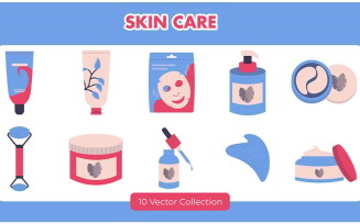 Skin Care Beauty Vector Set Collection