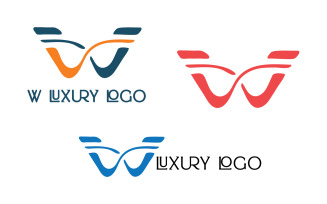W Letter Luxury Logo Template