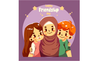 Hand Drawn International Friendship Day Background Illustration