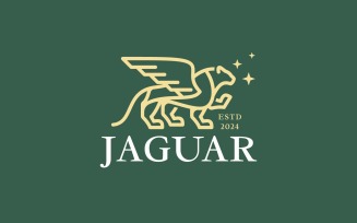 Jaguar - Animal monogram logo
