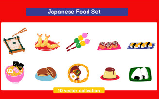 Japanese Food Vector Set Collection