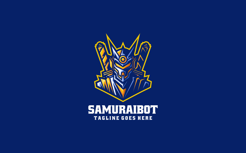 Samurai Robot E- Sport and Sport Logo Logo Template