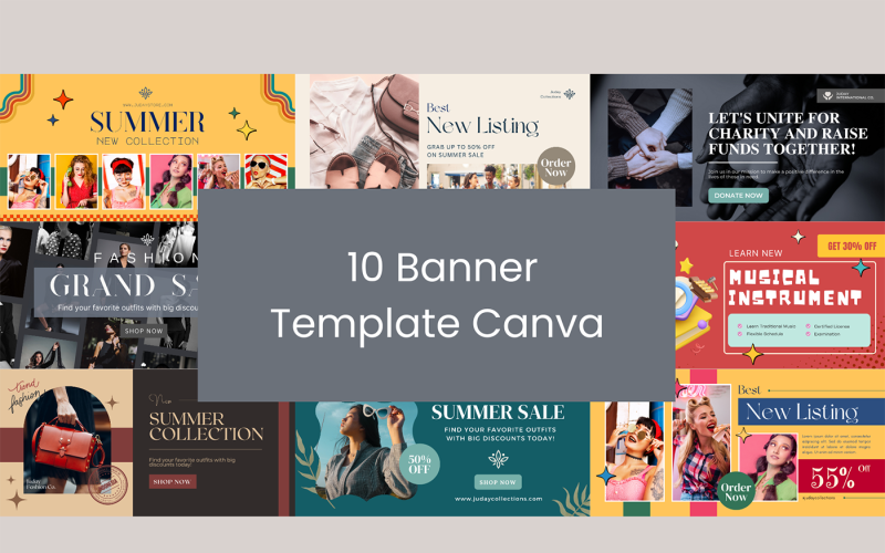 Sleek Banner Template for Canva Corporate Identity