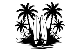 Beach illustration vector style