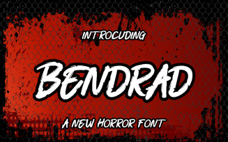 Bendrad a New Horror Font design