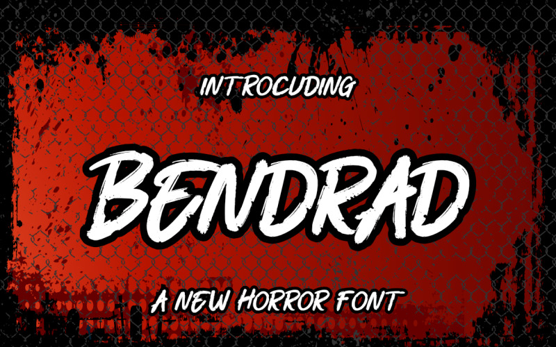 Bendrad a New Horror Font design