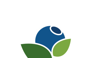 Blueberry Fruit logo designs vector