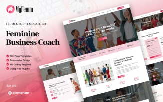 MyFemm - Feminine Business Coach Elementor Template Kit