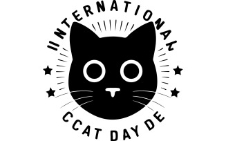stunning silhouette vector design celebrating International Cat Day