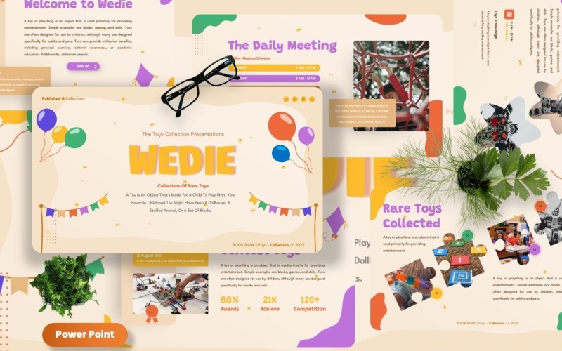 Wedie - Toys Powerpoint Template PowerPoint Template
