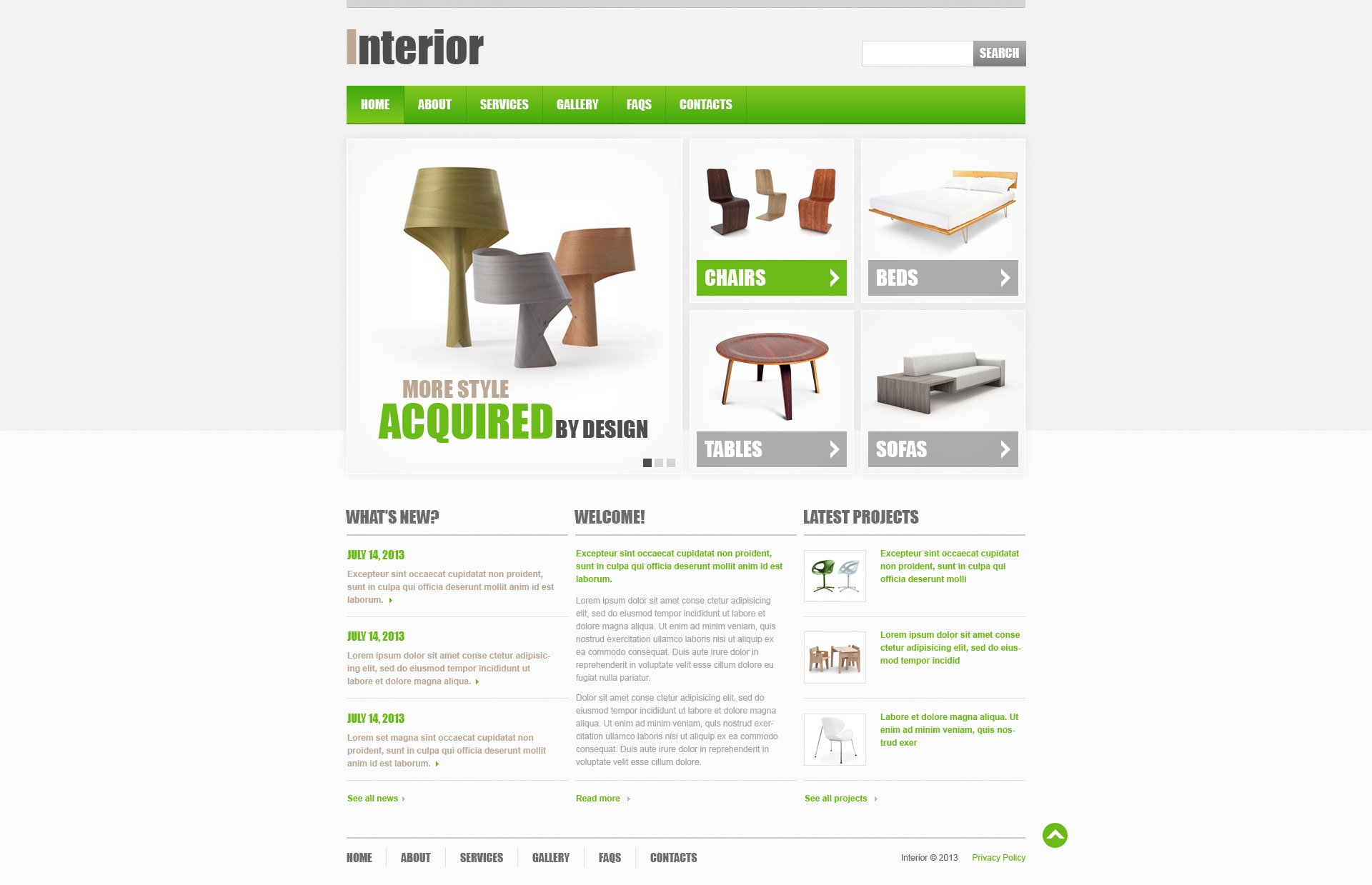 Furniture Responsive site Template 43210