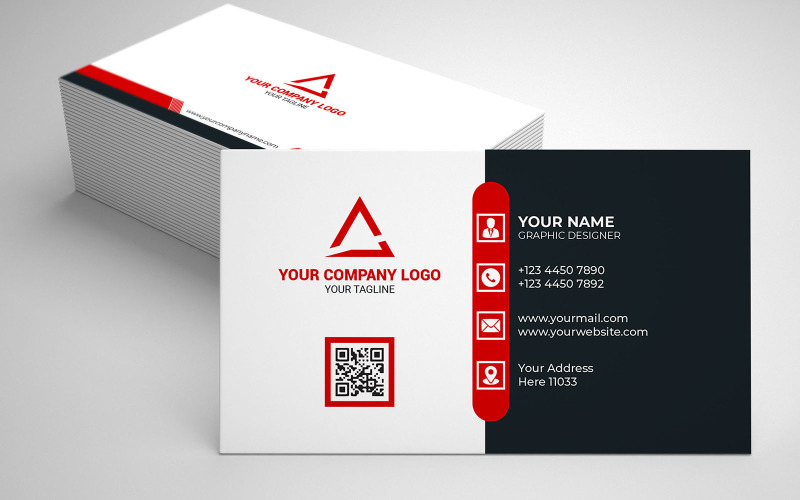 Clean and Professional Business Card Design Corporate Identity