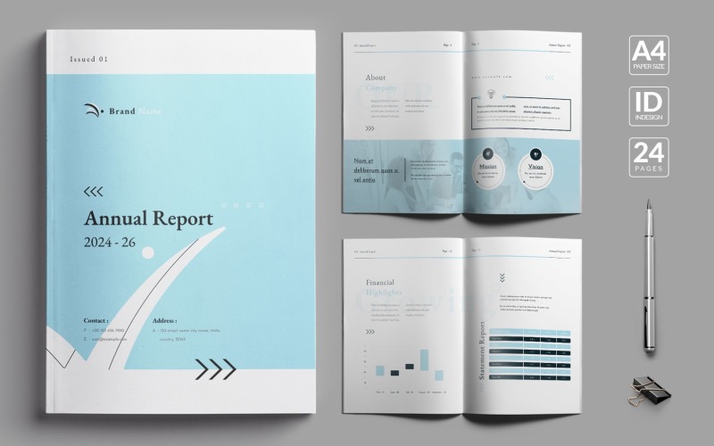 Creative Annual Report Template Magazine Template