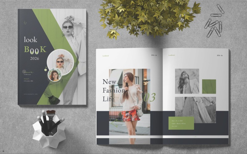 Fashion Lookbook Template (InDesign) Magazine Template