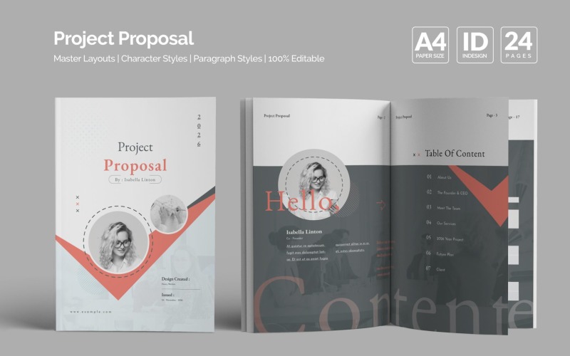 Project Proposal InDesign Template Magazine Template