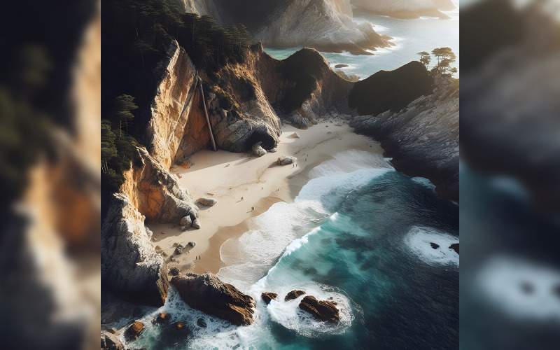 A cliff on the coast of australia Illustration