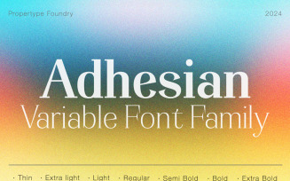 Adhesian font serif modern