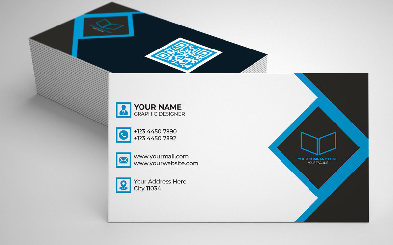 Business Card Design Set Vector Illustrations Design Corporate Identity