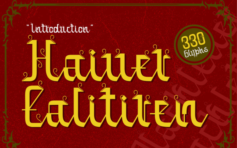 Haiver Ealitiren black latter Font