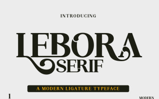 Lebora font serif display