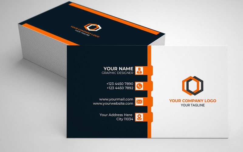 Modern Business Card Template Corporate Identity