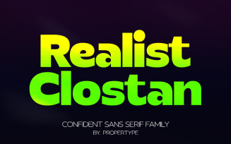 Realist Clostan Sans Serif Font
