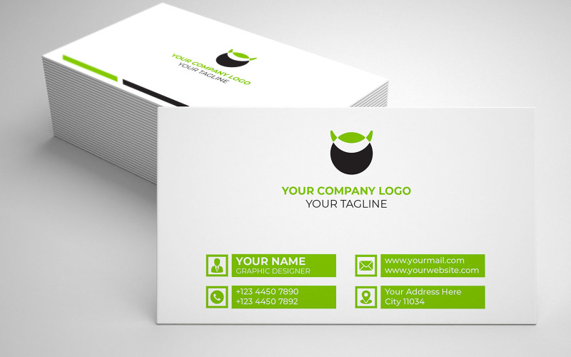 Simple and minimal business card template Design Corporate Identity