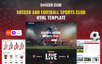Soccer Club: Premium Football Sports HTML Template for Dynamic Teams