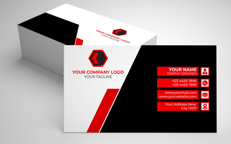 Clean and modern business card Design (160) Corporate Identity