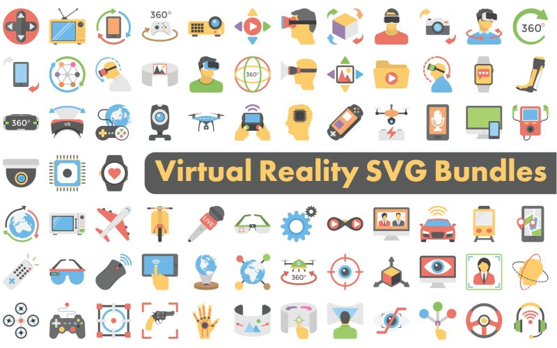 Virtual Reality SVG Bundles Icon Set