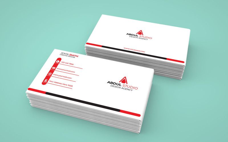 Company Business Card Design Business Card Template Layout Design Corporate Identity