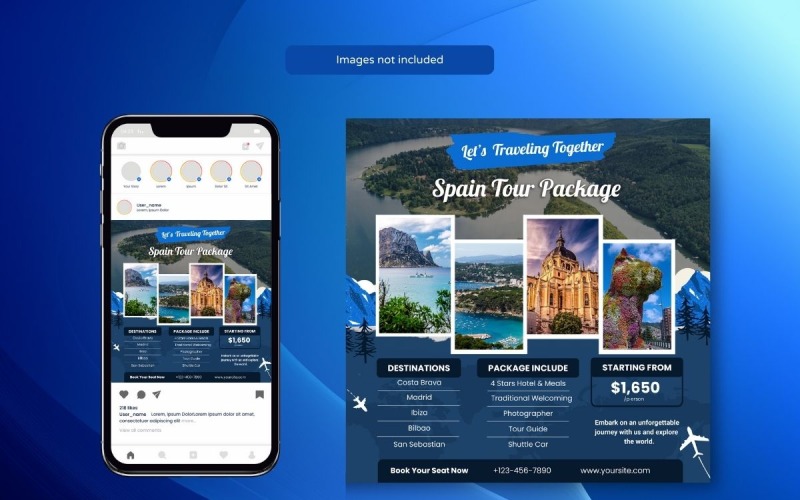 Holiday Travel Spain Tours package Social Media
