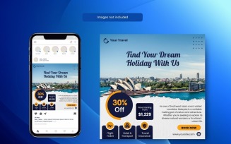 Orange Holiday Travel Deals Social Post