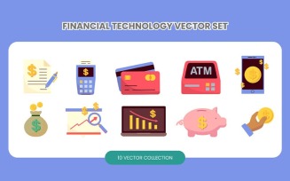 Financial Technology Vector Set Collection