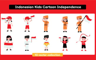 Indonesian Kids Cartoon Independence Set