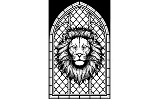 Lion silhouette vector art illustration