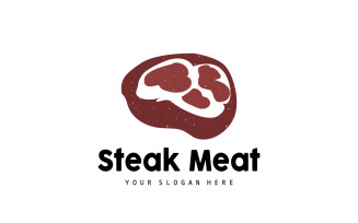 barbecue grill fresh meat logo design V1