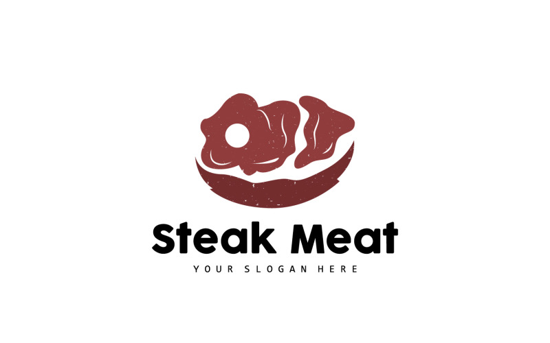 barbecue grill fresh meat logo design V4 Logo Template