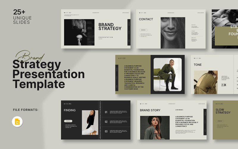 Brand Strategy Google Slide Template Layout