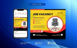 Free Hiring Template: PSD Job Vacancy Banner Yellow