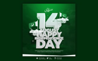 Happy Independence Day Pakistan Social Media Template