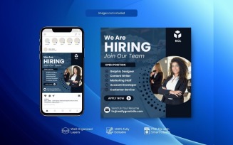 Job Vacancy Banner: PSD Hiring Social media Template