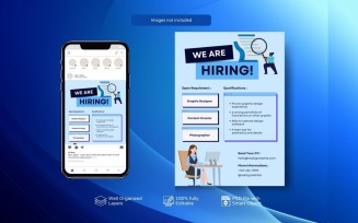 PSD Template for Hiring Job Vacancy Banner Minimal