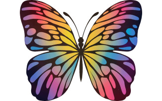 Colorful butterflies vector art illustration