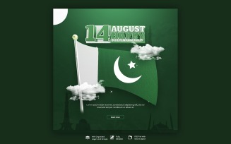 Happy Independence Day Pakistan Social Media Post