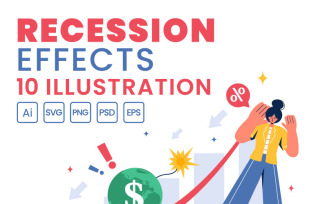 10 Recession Effects Illustration
